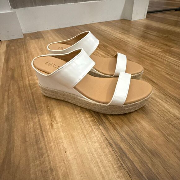 Journee Collection Alissa Wedge Heel Espadrille Sandal Size 8.5 - Picture 2 of 6